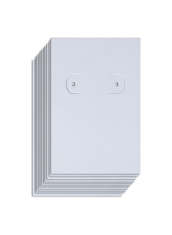 Zenomia Paper Decorative Jewelry Display Card Earring And Bracelet White Hanging Earring Cards Rectangle Tag Lable (2.9X2.6 Inch)(Pack Of 50) - Image 1